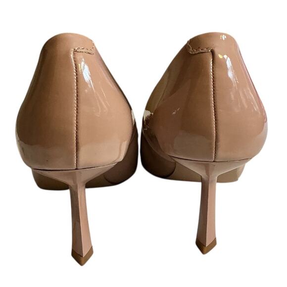 Steve Madden Brynn Blush Pinkish Tan Patent Kitten Heels Pumps Size US6.5M - Picture 5 of 16